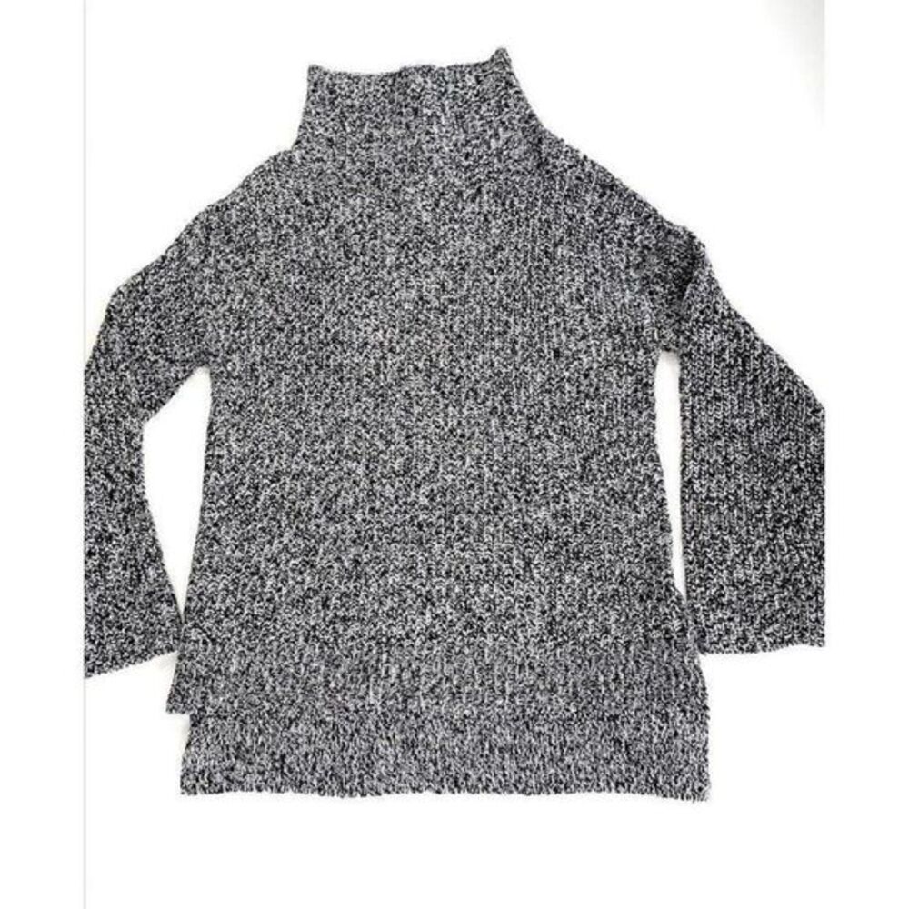 American Rag Sweater Top XS Black White Cowl-Neck‎